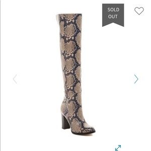 Sam Edelman Rylan OTK Boots Snake size 5